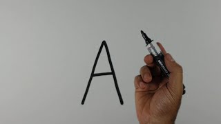 طريقة رسم خنفساء صغيرة باستخدام الحرف A / كيف تحول الحرف A الى رسمة جميلة.