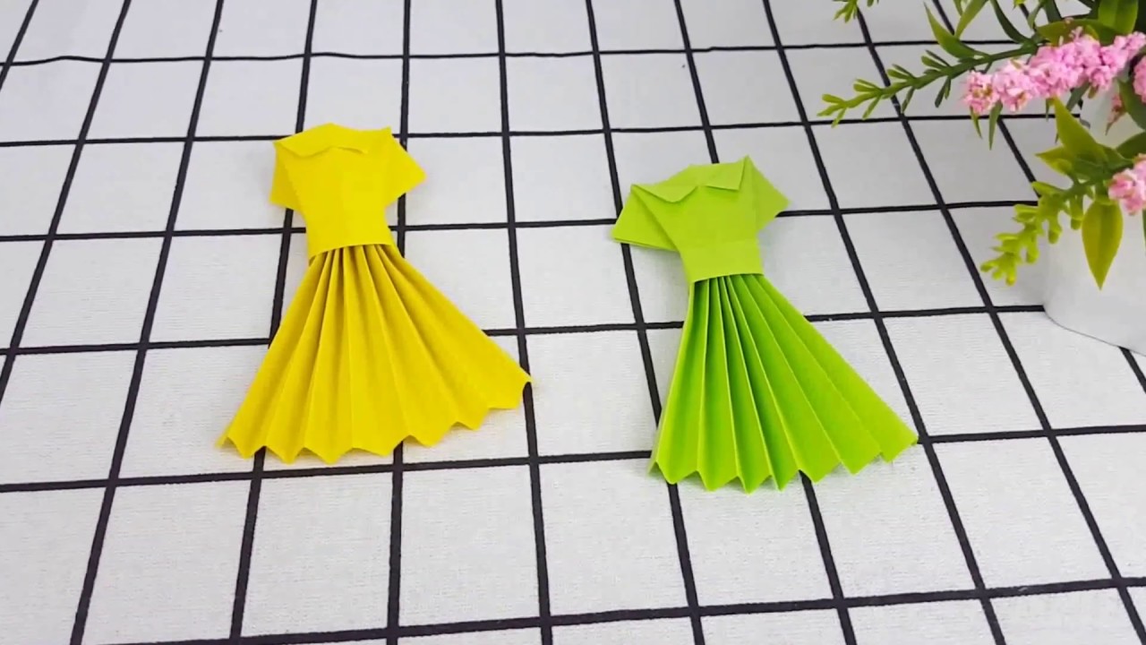 Origami dress: How to make origami dresses - Origami wedding dress