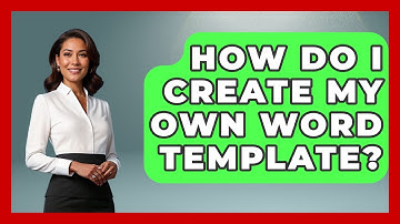 How Do I Create My Own Word Template? - Job Success Network