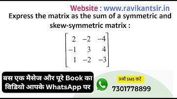 Express the matrix as the sum of a symmetric and skew-symmetric matrix [[2,-2,-4],[-1,3,4],[1,-2,-3]