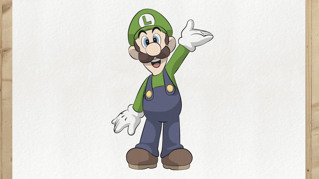 Come disegnare LUIGI BROS (Mario Bros) molto facilmente passo dopo passo 