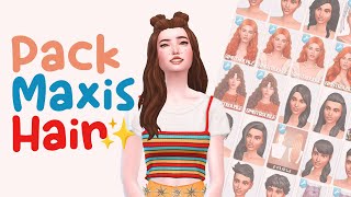 Pack Hair Maxis Match  ✨ The Sims 4