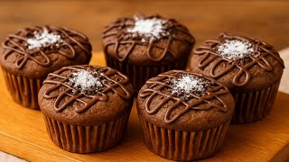 Homemade easy muffin , chocolate muffin with banana , melt in your mouth !
