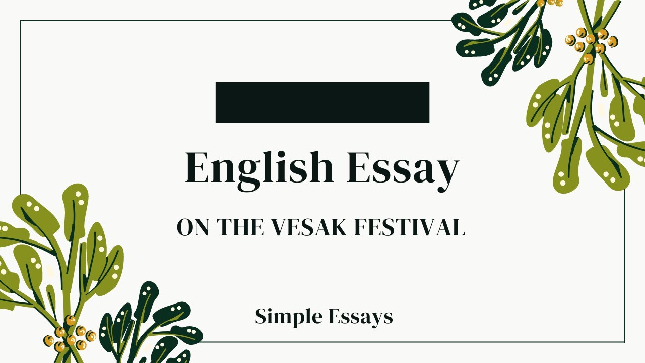 vesak festival essay english