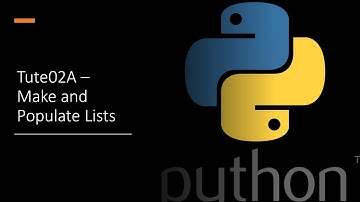 Python Tute02A   Creating and Populating Lists