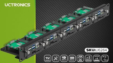 UCTRONICS 19" 1U Raspberry Pi Rackmount with SSD Bracket for Any 2.5" SSDs