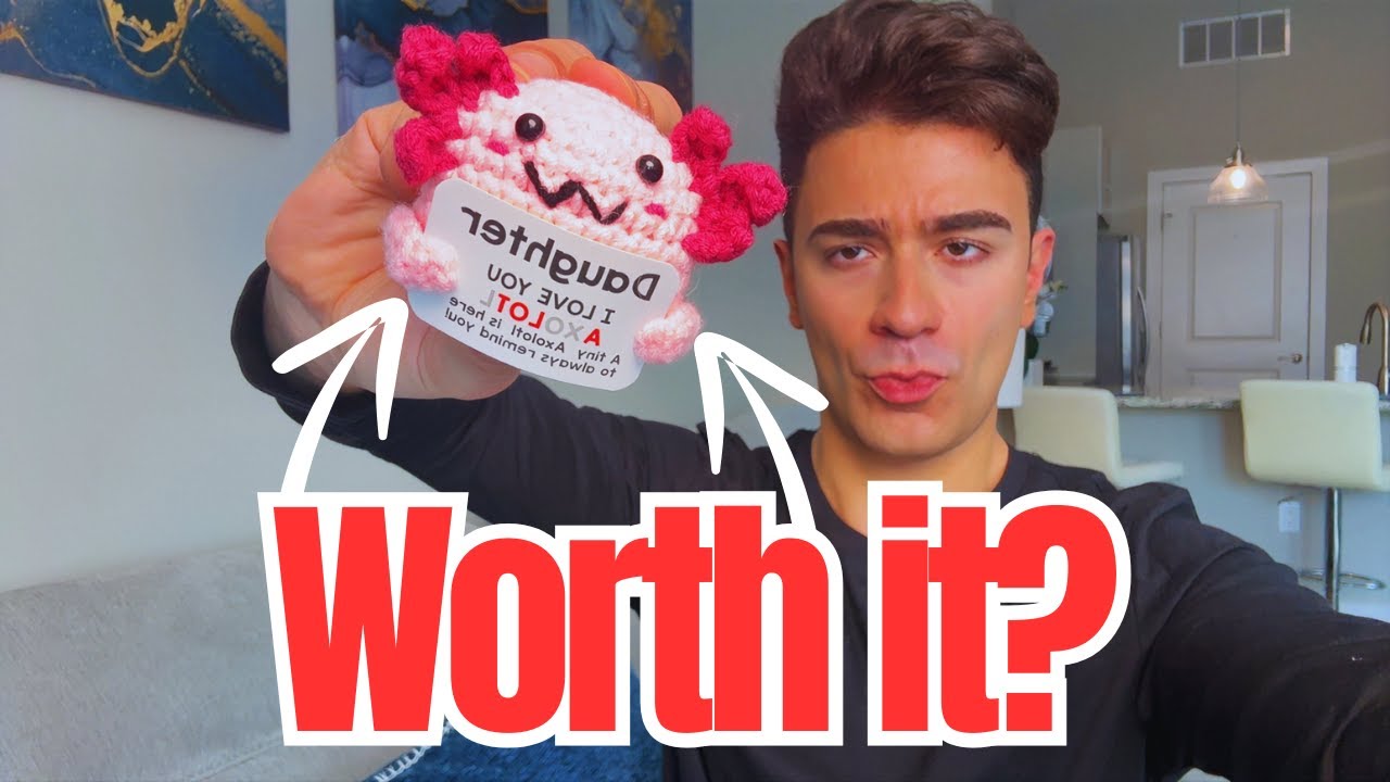 Review of Teen Girl Gifts Trendy Stuff, Crochet Axolotl Daughter Gift from Mom for Birthday, Christm