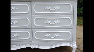 BUY THE PAINT ON AMAZON: http://amzn.to/2fVBRMm (affiliate link) This DIY dresser makeover on a French Provincial dresser 