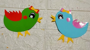 cách cắt và dán hình con chim bằng giấy