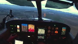 Landing in Tarbes with a Cessna P210 Silver Eagle