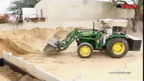 BULL Loader on john deere 4wd Handling Building Materials