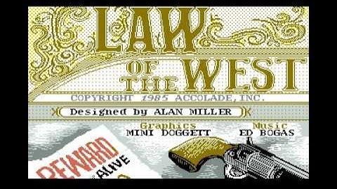 LAW OF THE WEST ACCOLADE COMMODORE 64 C64 GAME TAPE LOADING