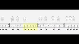 Video thumbnail of "Power Chords - E5 A5 D5 - Easy 1 finger chords - Play Along"