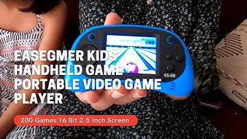 EASEGMER Kids Handheld Game Portable Video Game Player with 200 Games 16 Bit 2.5 Inch Screen Mini