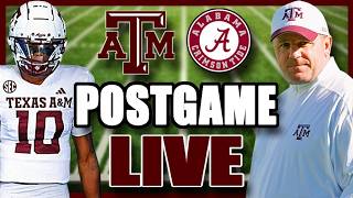 Texas A&M vs Alabama REACTION: Aggies Collapse Late in 31-20 Loss | Mike Elko & Marcel Reed