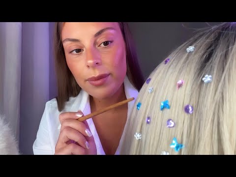 Saçlarınla ilgileniyorum 💖 Türkçe ASMR [saç tarama]