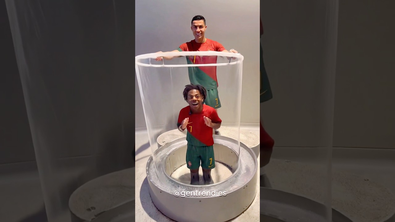 Ronaldo & IShowSpeed Do the Bubble Trend 😵