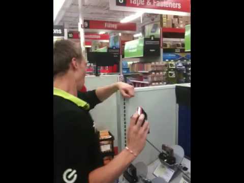 Staples employee shocked by camera