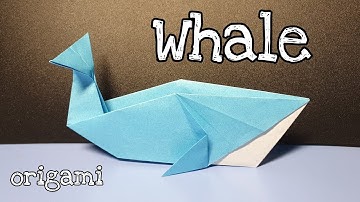 Origami Whale | Origami Blue Whale | Cách gấp cá voi xanh | Origaminhkhanh