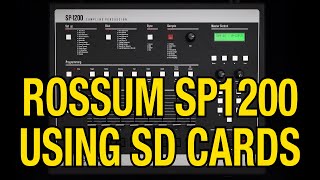 Using SD Cards with the Rossum SP1200