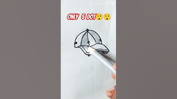 5 dot se cap 🧢 drawing/cap drawing easy kese banaye #youtubeshorts #cap kuchsikho