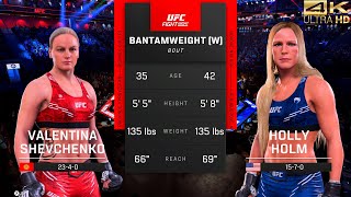 UFC 5 (PS5) Valentina Shevchenko vs. Holly Holm [4K ULTRA HD | GODLIKE QUALITY]
