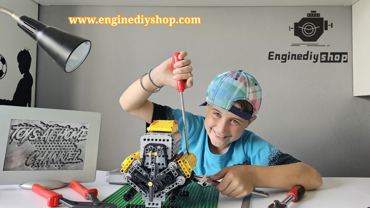 TECHING V8 Engine Model Kit - Construya su propio motor V8 que funcione