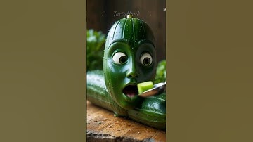 “Cucumber Eating Cucumber 🥒 | Realistic 3D Animation | Funny AI Short”