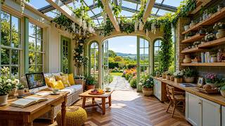 Fresh Garden Work Space Jazz 🌼 Open Doors, Green Views & Soft Music for Deep Focus and Calm screenshot 2