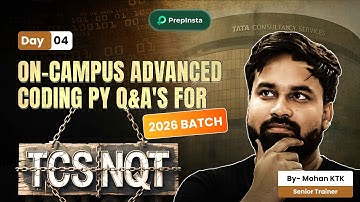 TCS Advanced Coding Questions & Answers 2026 | Crack NQT Coding Round LIVE