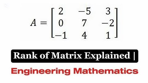 RANK of a Matrix /Rank of Matrix in Hindi /How to Find Rank of Matrix