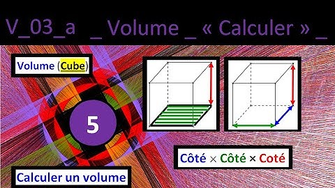V 03 a CALCULER le volume d un cube Formule et unités SN