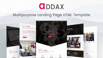 Addax - Multipurpose Landing Page HTML Template | Themeforest Website Templates and Themes