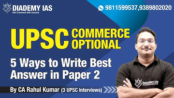 UPSC Commerce & Accountancy Optional | IAS & IRMS Commerce Optional by CA Rahul Kumar