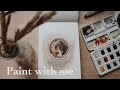 Paint with me 2  watercolor practice art studio timelapse chill vibes  katherine schiller art