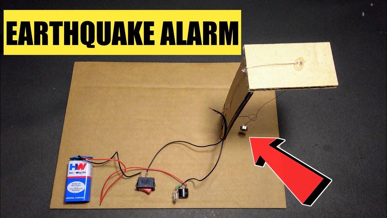 How To Make Earthquake Alarm Working Model For Science Project - YouTube