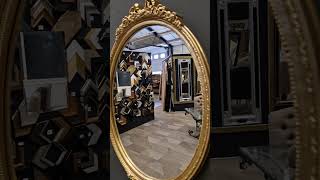 Spiegel Ovaal Met Strik Ovale - Strikspiegel Goud -