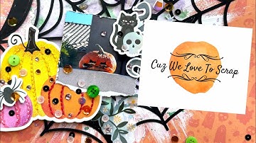 🎃👻 Halloween Scrapbooking Layout Process using a Spiderweb Cut File from Paige Taylor Evans 🕸️🕷️ 
