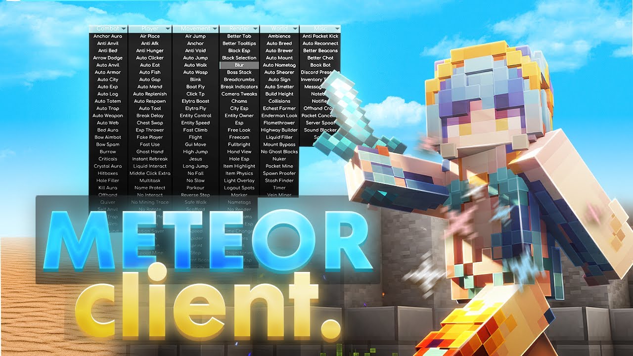 Взломанный клиент: Meteor Client для Minecraft 2025 - 1.21.10 Лучший бесплатный клиент
