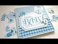 Hello Baby Boy 8x8 Envelope Mini Album Tutorial