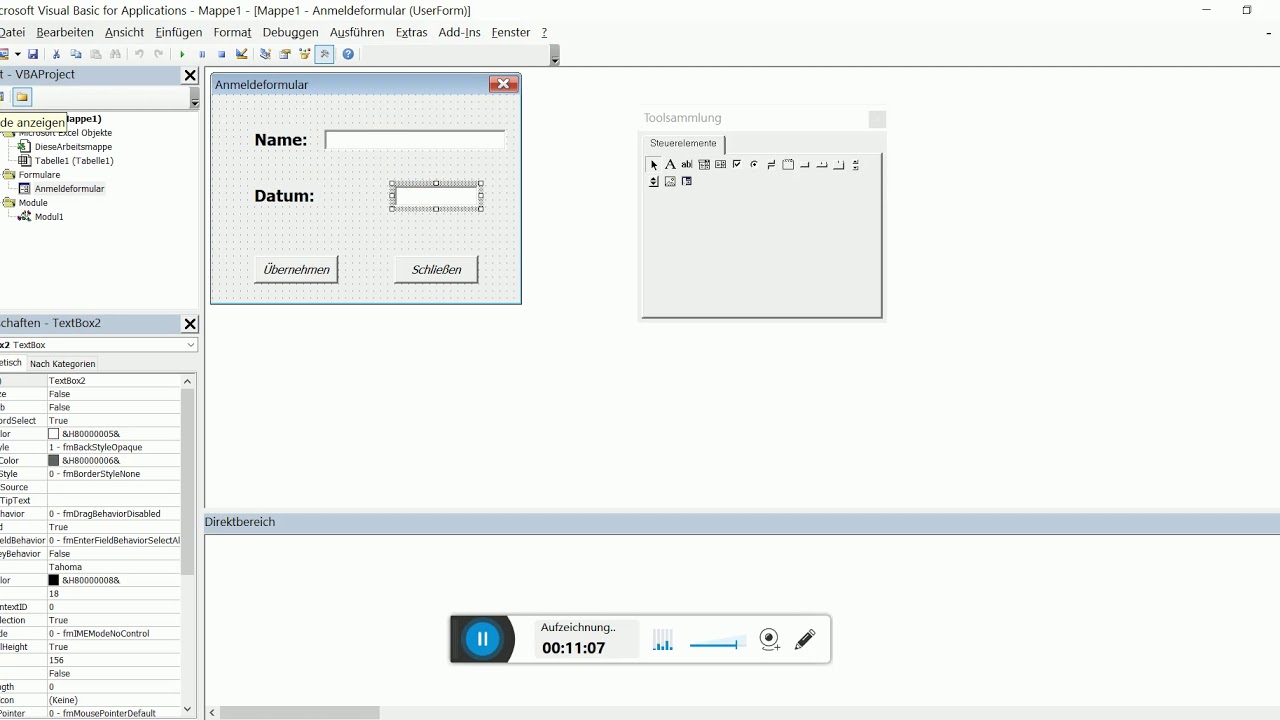 Update VBA Programmierung #21 - UserForm mit Beispiel