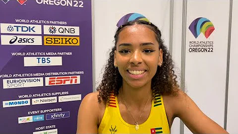 Naomi Akakpo representing Togo in the Women's 100m Hurdles at the Oregon 2022 World Championships