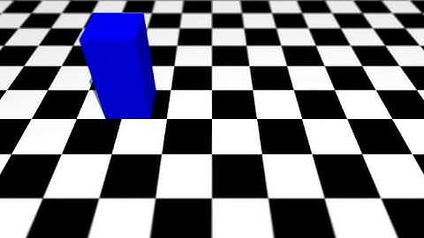 Moving cube w POV-Ray