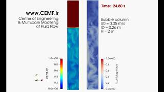 Bubble column simulation using CFD
