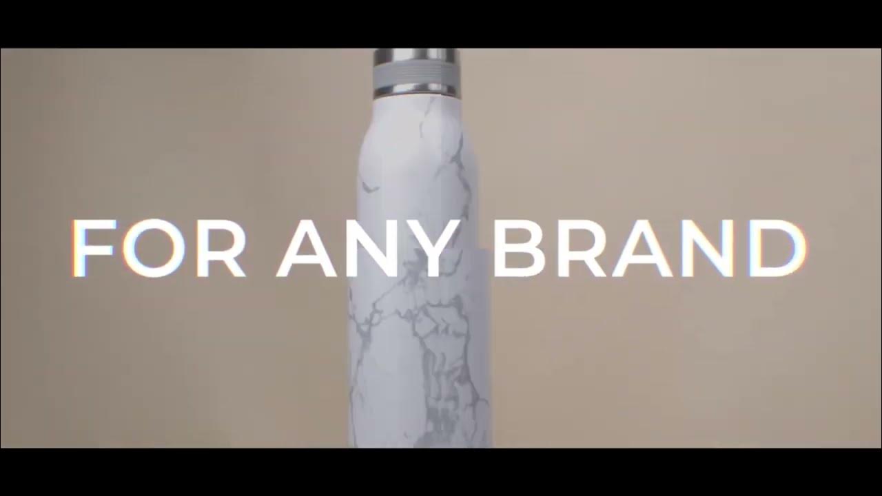 Custom printed drinkware w your logo stitchy lizard embroidery