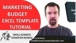 Marketing Budget Template - Excel Small Business Spreadsheet Analysis 