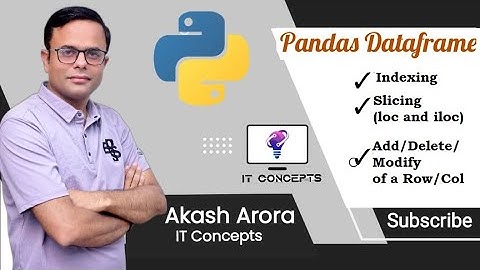 Pandas Dataframe Indexing,Slicing, Rows/ Columns Add/Delete  Part-04 | 12 Informatics Practices