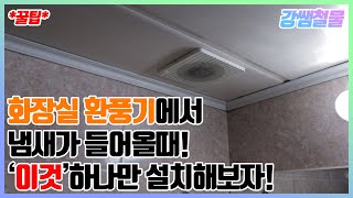 [강쌤철물]화장실 환풍기에서 냄새가 들어올때! 다 바꾸지 말고'이것'하나만 설치해보자!