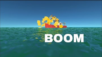 boat strucks a mine and sinks | simple sandbox 2