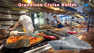 Lunch at the Marketplace buffet deck 15 - MSC Grandiosa Mediterranean Cruise